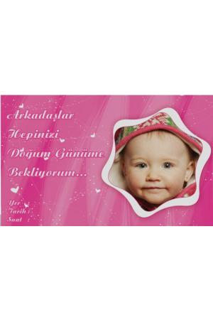 DOĞUM GÜNÜ DAVETİYESİ FANTAZİ ( LÜKS)  KAĞITLI 1000 ADET
